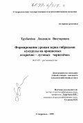 Трубачева, Людмила Викторовна. Формирование урожая зерна гибридами кукурузы на орошаемых вторично-луговых черноземах: дис. кандидат сельскохозяйственных наук: 06.01.09 - Растениеводство. Ставрополь. 1999. 184 с.