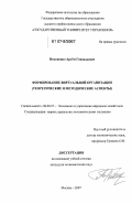 Никоненко, Артем Геннадьевич. Формирование виртуальной организации: теоретические и методические аспекты: дис. кандидат экономических наук: 08.00.05 - Экономика и управление народным хозяйством: теория управления экономическими системами; макроэкономика; экономика, организация и управление предприятиями, отраслями, комплексами; управление инновациями; региональная экономика; логистика; экономика труда. Москва. 2007. 166 с.