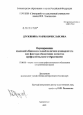 Дружинина, Мария Вячеславовна. Формирование языковой образовательной политики университета как фактора обеспечения качества профессионального образования: дис. доктор педагогических наук: 13.00.08 - Теория и методика профессионального образования. Архангельск. 2009. 404 с.