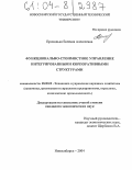 Приходько, Евгения Алексеевна. Функционально-стоимостное управление интегрированными корпоративными структурами: дис. кандидат экономических наук: 08.00.05 - Экономика и управление народным хозяйством: теория управления экономическими системами; макроэкономика; экономика, организация и управление предприятиями, отраслями, комплексами; управление инновациями; региональная экономика; логистика; экономика труда. Новосибирск. 2004. 168 с.