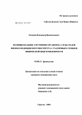 Олонцев, Владимир Валентинович. Функциональное состояние организма слушателей военно-медицинского института с различным уровнем физической подготовленности: дис. кандидат медицинских наук: 03.00.13 - Физиология. Саратов. 2004. 232 с.