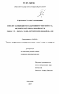 Струтинская, Татьяна Александровна. Генезис концепции государственного устройства в российской либеральной мысли конца XIX - начала XX вв.: историко-правовой анализ: дис. кандидат юридических наук: 12.00.01 - Теория и история права и государства; история учений о праве и государстве. Краснодар. 2007. 193 с.