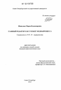 Шипилова, Мария Владимировна. Главный редактор как субъект медиапроцесса: дис. кандидат наук: 10.01.10 - Журналистика. Санкт-Петербург. 2012. 220 с.