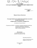 Ширяева, Неонила Михайловна. Государственное регулирование развития сельского хозяйства региона: направления, механизмы, приоритеты: На материалах Ростовской области: дис. кандидат экономических наук: 08.00.05 - Экономика и управление народным хозяйством: теория управления экономическими системами; макроэкономика; экономика, организация и управление предприятиями, отраслями, комплексами; управление инновациями; региональная экономика; логистика; экономика труда. Ростов-на-Дону. 2004. 153 с.