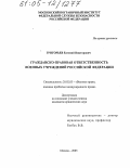 Григорьев, Евгений Викторович. Гражданско-правовая ответственность военных учреждений Российской Федерации: дис. кандидат юридических наук: 20.02.03 - Военное право, военные проблемы международного права. Москва. 2005. 192 с.