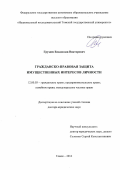 Груздев Владислав Викторович. Гражданско-правовая защита имущественных интересов личности: дис. доктор наук: 12.00.03 - Гражданское право; предпринимательское право; семейное право; международное частное право. ФГАОУ ВО «Национальный исследовательский Томский государственный университет». 2015. 350 с.