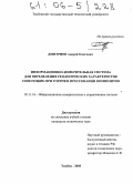 Дмитриев, Андрей Олегович. Информационно-измерительная система для определения реологических характеристик связующих при горячем прессовании композитов: дис. кандидат технических наук: 05.11.16 - Информационно-измерительные и управляющие системы (по отраслям). Тамбов. 2005. 179 с.