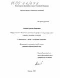 Апокина, Кристина Валерьевна. Информационное обеспечение деятельности профсоюзов по регулированию социально-трудовых отношений: дис. кандидат социологических наук: 22.00.08 - Социология управления. Москва. 2005. 151 с.