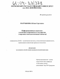 Мартынова, Юлия Сергеевна. Информационные стратегии в политике современного государства: Теоретико-методологические аспекты: дис. кандидат политических наук: 23.00.02 - Политические институты, этнополитическая конфликтология, национальные и политические процессы и технологии. Москва. 2004. 153 с.