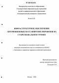 Илиев, Максим Илиевич. Инфраструктурное обеспечение автомобильных пассажирских перевозок на субрегиональном уровне: дис. кандидат экономических наук: 08.00.05 - Экономика и управление народным хозяйством: теория управления экономическими системами; макроэкономика; экономика, организация и управление предприятиями, отраслями, комплексами; управление инновациями; региональная экономика; логистика; экономика труда. Москва. 2006. 160 с.