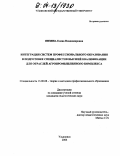 Янзина, Елена Владимировна. Интеграция систем профессионального образования в подготовке специалистов высшей квалификации для отраслей агропромышленного комплекса: дис. кандидат педагогических наук: 13.00.08 - Теория и методика профессионального образования. Ульяновск. 2004. 200 с.