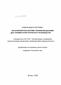 Комков, Фёдор Сергеевич. Интегрированная система управления данными для топливно-энергетического производства: дис. кандидат технических наук: 05.13.06 - Автоматизация и управление технологическими процессами и производствами (по отраслям). Москва. 2009. 208 с.