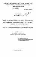 Зыбченко, Дмитрий Петрович. Изучение линий и сибирских сортов яровой мягкой пшеницы как исходного материала для селекции в условиях лесостепи Приобья: дис. кандидат сельскохозяйственных наук: 06.01.05 - Селекция и семеноводство. Новосибирск. 2012. 131 с.