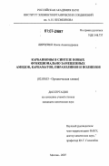 Линченко, Олеся Александровна. Карбанионы в синтезе новых функционально замещенных амидов, карбаматов, пиразолинов и полиенов: дис. кандидат химических наук: 02.00.03 - Органическая химия. Москва. 2007. 152 с.