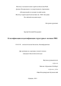 Баулин Евгений Федорович. Классификация и идентификация структурных мотивов РНК: дис. кандидат наук: 03.01.09 - Математическая биология, биоинформатика. ФГАОУ ВО «Московский физико-технический институт (национальный исследовательский университет)». 2021. 134 с.