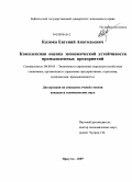 Казюка, Евгений Анатольевич. Комплексная оценка экономической устойчивости промышленных предприятий: дис. кандидат экономических наук: 08.00.05 - Экономика и управление народным хозяйством: теория управления экономическими системами; макроэкономика; экономика, организация и управление предприятиями, отраслями, комплексами; управление инновациями; региональная экономика; логистика; экономика труда. Иркутск. 2009. 186 с.