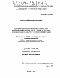 Калюжный, Николай Николаевич. Конституционно-правовое регулирование контрольных функций в деятельности органов исполнительной власти Российской Федерации: дис. кандидат юридических наук: 12.00.02 - Конституционное право; муниципальное право. Москва. 2003. 241 с.