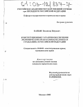 Капыш, Владимир Петрович. Конституционные гарантии обеспечения экономических прав и свобод человека и гражданина в Российской Федерации: дис. кандидат юридических наук: 12.00.02 - Конституционное право; муниципальное право. Москва. 2002. 175 с.