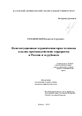 Романовский Владислав Георгиевич. Конституционные ограничения прав человека в целях противодействия терроризму в России и за рубежом: дис. кандидат наук: 12.00.02 - Конституционное право; муниципальное право. ФГАОУ ВО «Казанский (Приволжский) федеральный университет». 2020. 255 с.