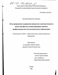 Овечкина, Миннигель Закиевна. Конструирование содержания дисциплин лингвистического цикла как фактор гуманитаризации среднего профессионального политехнического образования: дис. кандидат педагогических наук: 13.00.01 - Общая педагогика, история педагогики и образования. Самара. 2003. 232 с.