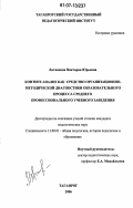 Литвинова, Виктория Юрьевна. Контент-анализ как средство организационно-методической диагностики образовательного процесса среднего профессионального учебного заведения: дис. кандидат педагогических наук: 13.00.01 - Общая педагогика, история педагогики и образования. Таганрог. 2006. 152 с.