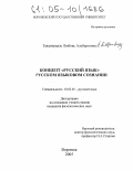 Тавдгиридзе, Любовь Альбертовна. Концепт "Русский язык" в русском языковом сознании: дис. кандидат филологических наук: 10.02.01 - Русский язык. Воронеж. 2005. 246 с.