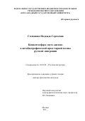 Степанова Надежда Сергеевна. Концептосфера "путь жизни" в автобиографической прозе первой волны русской эмиграции: дис. доктор наук: 10.01.01 - Русская литература. ФГБУН Институт мировой литературы им. А.М. Горького Российской академии наук. 2016. 396 с.