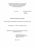 Кабанова, Евгения Владимировна. Концептуализация температуры в немецкой языковой картине мира: дис. кандидат филологических наук: 10.02.04 - Германские языки. Омск. 2011. 244 с.