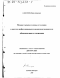 Самсонов, Юрий Андреевич. Концептуальные основы аттестации в системе профессионального развития руководителя образовательного учреждения: дис. доктор педагогических наук: 13.00.01 - Общая педагогика, история педагогики и образования. Великий Новгород. 2000. 300 с.