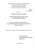 Фомин, Сергей Александрович. Крупная корпорация в региональном политическом процессе: дис. кандидат политических наук: 23.00.02 - Политические институты, этнополитическая конфликтология, национальные и политические процессы и технологии. Краснодар. 2008. 190 с.