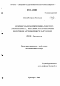 Аёшина, Екатерина Николаевна. Культивирование можжевельника сибирского (Juniperus sibirica B.) в условиях in vitro и получение биологически активных веществ на его основе: дис. кандидат технических наук: 03.00.23 - Биотехнология. Красноярск. 2006. 151 с.