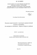 Тугузбаева, Олеся Васильевна. Лексико-семантический и структурно-грамматический аспекты топонимики: на материале топонимов г. Бирска и Бирского района: дис. кандидат наук: 10.02.01 - Русский язык. Уфа. 2012. 293 с.