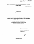 Алижанова, Хаписат Алижановна. Маркетинговые методы исследования в экономическом образовании школьников: дис. кандидат педагогических наук: 13.00.01 - Общая педагогика, история педагогики и образования. Махачкала. 2004. 179 с.