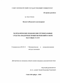 Валиотти, Николай Александрович. Математические модели и инструментальные средства поддержки принятия решений в сфере массовых услуг: дис. кандидат наук: 08.00.13 - Математические и инструментальные методы экономики. Санкт-Петербург. 2014. 159 с.