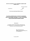 Крыжановский, Дмитрий Иванович. Математическое и программное обеспечение процесса построения моделей идентификации: дис. кандидат технических наук: 05.13.18 - Математическое моделирование, численные методы и комплексы программ. Волгоград. 2008. 153 с.