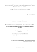 Амбаров Александр Васильевич. Математическое моделирование динамических свойств ансамбля взаимодействующих суперпарамагнитных частиц: дис. кандидат наук: 00.00.00 - Другие cпециальности. ФГАОУ ВО «Уральский федеральный университет имени первого Президента России Б.Н. Ельцина». 2022. 122 с.