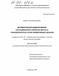 Корчагин, Петр Владиславович. Математическое моделирование нестационарного переноса массы и турбулентности в струях конвективных облаков: дис. кандидат физико-математических наук: 05.13.18 - Математическое моделирование, численные методы и комплексы программ. Ставрополь. 2004. 134 с.