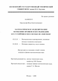 Марчевский, Илья Константинович. Математическое моделирование обтекания профиля и исследование его устойчивости в потоке по Ляпунову: дис. кандидат физико-математических наук: 05.13.18 - Математическое моделирование, численные методы и комплексы программ. Москва. 2008. 119 с.