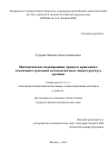 Руденко Михаил Константинович. Математическое моделирование процесса криогенного плазменного травления высокоаспектных микроструктур в кремнии: дис. кандидат наук: 00.00.00 - Другие cпециальности. ФГБОУ ВО «МИРЭА - Российский технологический университет». 2023. 171 с.