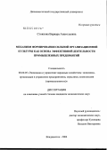 Стоянова, Варвара Анатольевна. Механизм формирования сильной организационной культуры как основа эффективной деятельности промышленных предприятий: дис. кандидат экономических наук: 08.00.05 - Экономика и управление народным хозяйством: теория управления экономическими системами; макроэкономика; экономика, организация и управление предприятиями, отраслями, комплексами; управление инновациями; региональная экономика; логистика; экономика труда. Владивосток. 2004. 255 с.