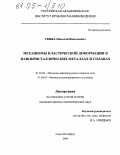 Скиба, Николай Васильевич. Механизмы пластической деформации в нанокристаллических металлах и сплавах: дис. кандидат физико-математических наук: 01.02.04 - Механика деформируемого твердого тела. Санкт-Петербург. 2004. 166 с.