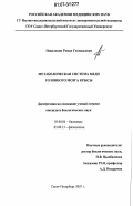 Повалихин, Роман Геннадьевич. Метаболическая система меди головного мозга крысы: дис. кандидат биологических наук: 03.00.04 - Биохимия. Санкт-Петербург. 2007. 119 с.