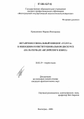 Прищепенко, Марина Викторовна. Метапрофессиональный концепт "услуга" в обиходном и институциональном дискурсе: На материале английского языка: дис. кандидат филологических наук: 10.02.19 - Теория языка. Волгоград. 2006. 196 с.