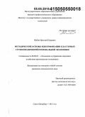 Жабин, Николай Петрович. Методические основы идентификации кластерных групп предприятий региональной экономики: дис. кандидат наук: 08.00.05 - Экономика и управление народным хозяйством: теория управления экономическими системами; макроэкономика; экономика, организация и управление предприятиями, отраслями, комплексами; управление инновациями; региональная экономика; логистика; экономика труда. Санкт-Петербург. 2015. 176 с.