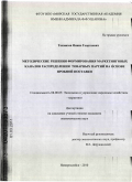 Токмазов, Яннис Георгиевич. Методические решения формирования маркетинговых каналов распределения товарных партий на основе пробной поставки: дис. кандидат экономических наук: 08.00.05 - Экономика и управление народным хозяйством: теория управления экономическими системами; макроэкономика; экономика, организация и управление предприятиями, отраслями, комплексами; управление инновациями; региональная экономика; логистика; экономика труда. Новороссийск. 2010. 149 с.