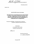 Афанасьева, Наталья Николаевна. Методическое и информационное обеспечение системы поддержки принятия решений при оценке специализированной недвижимости промышленного предприятия: дис. кандидат технических наук: 05.13.01 - Системный анализ, управление и обработка информации (по отраслям). Кострома. 2004. 129 с.