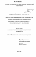 Македонский, Владимир Александрович. Методика формирования базовых компонентов профессиональной культуры военного специалиста в системе непрерывного профессионального образования: дис. кандидат педагогических наук: 13.00.08 - Теория и методика профессионального образования. Тамбов. 2007. 244 с.