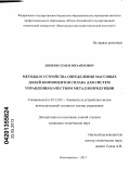 Липкин, Семен Михайлович. Методы и устройства определения массовых долей компонентов сплава для систем управления качеством металлопродукции: дис. кандидат технических наук: 05.13.05 - Элементы и устройства вычислительной техники и систем управления. Новочеркасск. 2013. 199 с.