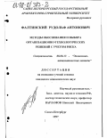 Фалтинский, Рудольф Антонович. Методы обоснования и выбора организационно-технологических решений с учетом риска: дис. кандидат экономических наук: 08.00.13 - Математические и инструментальные методы экономики. Санкт-Петербург. 1997. 137 с.