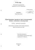 Рябченко, Сергей Васильевич. Многократные процессы при столкновениях ионов с атомами и молекулами: дис. кандидат физико-математических наук: 01.04.04 - Физическая электроника. Архангельск. 2006. 101 с.